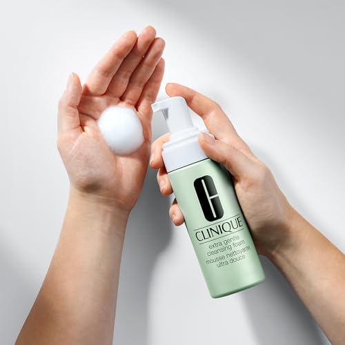 Buy now Clinique 3-Step Extra Gentle Mild Cleansing Foam Face Cleanser | For Dry + Sensitive Skin | Non-Irritating, Cleansing + Comforting, 4.2 Fl Oz at indiglob india