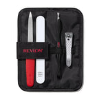 Buy now Revlon Manicure Essentials Kit with Travel Case, Nail Care Set with Dual Ended Cuticle Trimmer, Curved Blade Clippers, Compact Emeryl File & Buffer (Pack of 1) at indiglob india