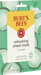 Buy now Burt's Bees Refreshing Sheet Face Mask with Cucumber, Pack of 6 at indiglob india