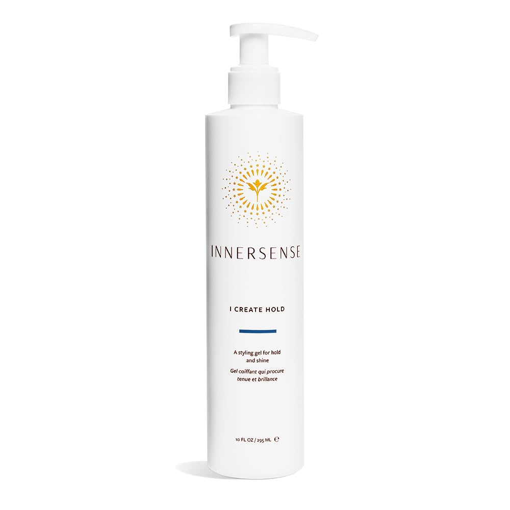 INNERSENSE Organic Beauty - I Create Hold Styling Gel (10oz) | Firm, Flexible Hold + All-Day Curl Definition | No Crunch, Flakes or Buildup | Non-Toxic, Cruelty-Free, Clean Styling