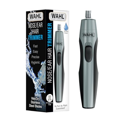 Buy now Wahl Clipper Battery Operated, Precision Ear and Nose Hair Trimmer for Men, Hygienic Nose Trimmer with Rinseable Blade for Easy Cleaning, Perfect for Travel Æ’?? Model 3026462 at indiglob india