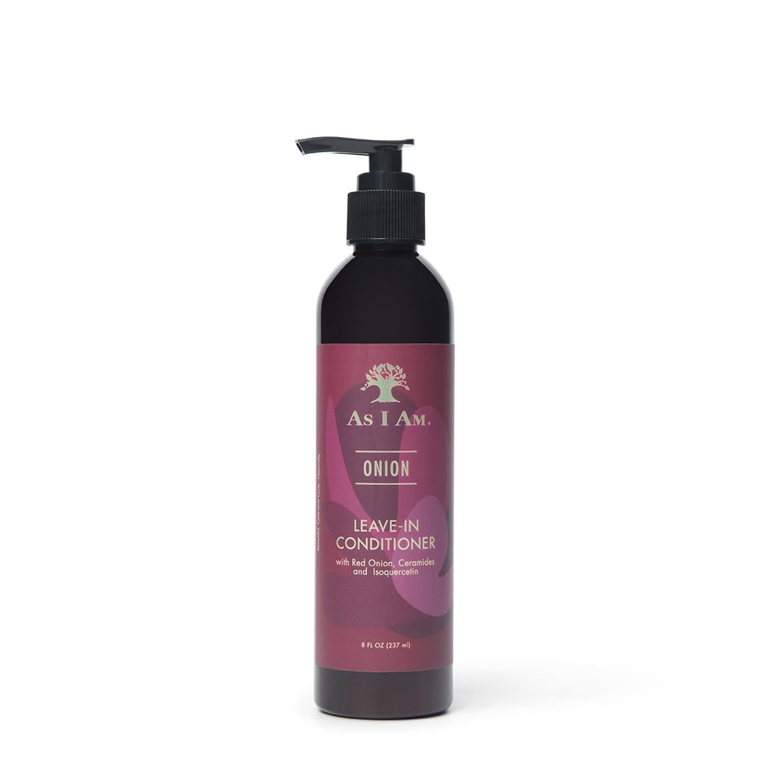 As I Am Onion Leave in Conditioner - 8 oz - with Red Onion, Ceramides & Isoquercetin - Helps Support Healthy Hair Growth