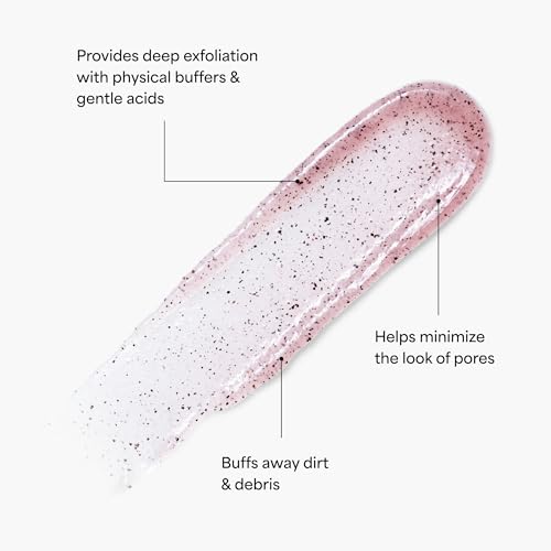 Buy now TULA Skin Care So Poreless Exfoliating Blackhead Scrub - Powerful and Gentle Exfoliation, Refreshing and Smoothing, Contains Probiotic Extracts, Volcanic Sand, Pink Salt, and Witch Hazel, 2.89 oz. at indiglob india