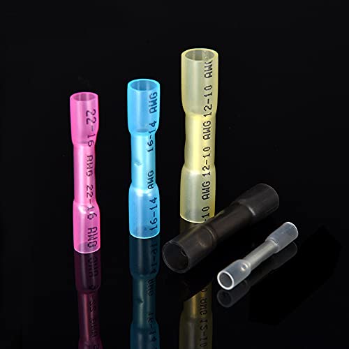 Buy now Heat Shrink Butt Connectors, 22-16 AWG 100 Pcs Red Marine Grade Insulated Crimp Wire Connectors, Waterproof Electrical Connectors Butt Splice for Boat Truck Wiring at indiglob india