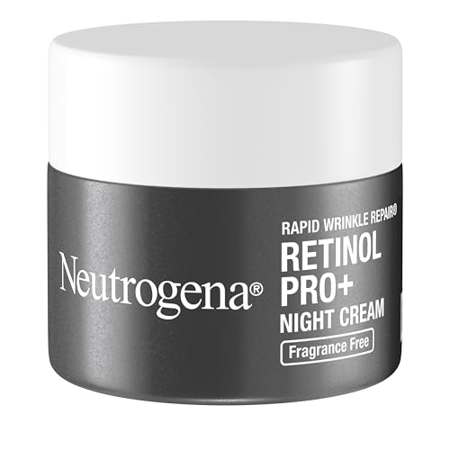 Buy now Neutrogena Retinol Pro+ Anti-Wrinkle Night Moisturizer, Rapid Wrinkle Repair, Anti-Aging Face & Neck Cream, Formulated without fragrance, parabens, dyes, & phthalates, Retinol, 1.7 oz at indiglob india