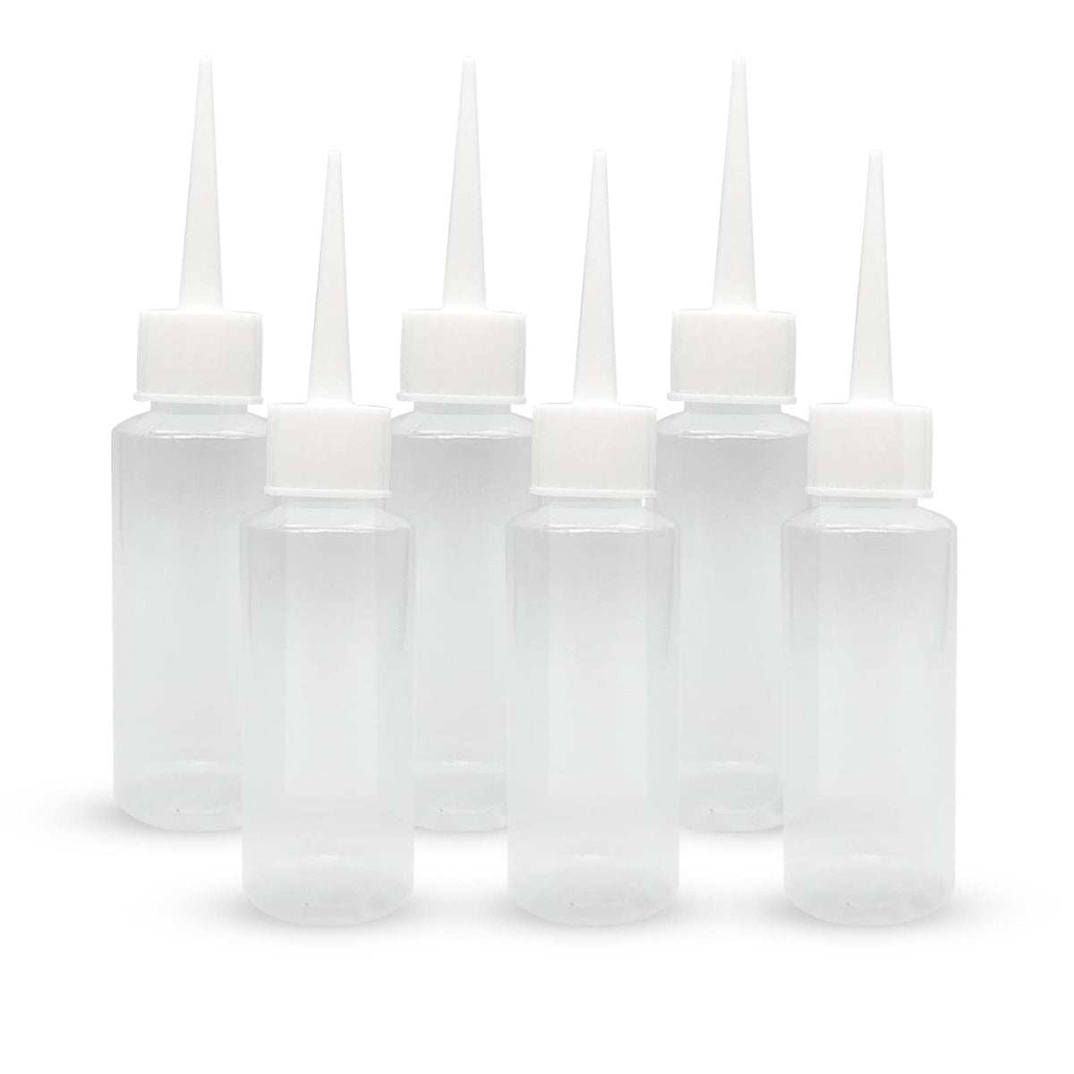 BlingKingdom 6 PCS 50 ml Squeeze Applicator Bottles for Paint, Soft PE