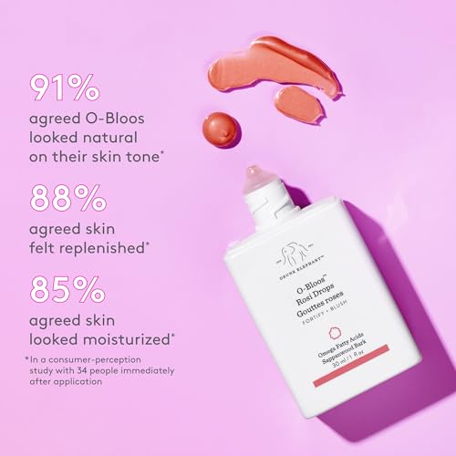 Buy now Drunk Elephant O-Bloos Rosi Drops - 30 ml/1 fl oz - Peachy-Pink Color Serum Drops - Clean Clinical Skincare - Cruelty-Free - Dermatologist-Tested - Free of Essential Oils, Silicones, and Fragrance at indiglob india