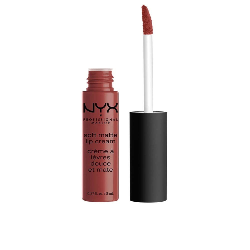 Buy now NYX PROFESSIONAL MAKEUP Soft Matte Lip Cream, Lightweight Liquid Lipstick - Milan (Dark Pink-Brown) Rome 0.27 Fl Oz (Pack of 1) at indiglob india