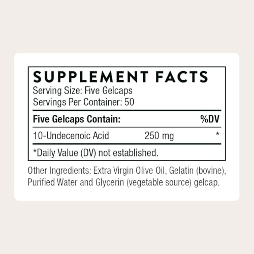 Buy now THORNE - Undecylenic Acid (Formerly Formula SF722) - 250 mg of Undecylenic Acid - for a Healthy Balance of Gut & Vaginal Flora* - Gluten Free - 250 Gelcaps - 50 Servings at indiglob india