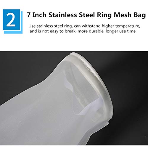 Buy now Nylon Mesh Filter Socks 7 Inch Ring 150 Micron 16 Inch Long NMO Aquarium Filter Bags -1Pack (150 Micron 7" x 16") at indiglob india