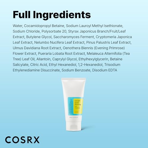 Buy now COSRX Low pH Good Morning Gel Face Cleanser, 5.07 fl oz, BHA Face Wash, Daily Mild Face Cleanser for Sensitive Skin, PH Balancing, Korean Skin Care, Korean Face Wash at indiglob india