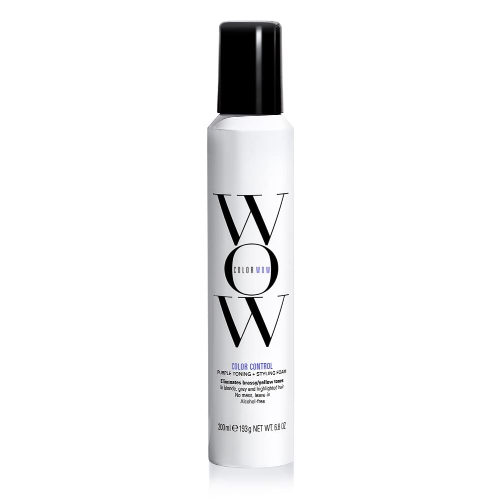 Buy now COLOR WOW Color Control Purple Toning + Styling Foam Æ’?? Instantly rids Blonde & Gray hair of brassy, yellow tones, Alcohol free, crunch free styling at indiglob india