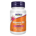 Buy now Now Supplements, Vitamin D3 2500 IU, Bone and Immune Health*, Non-GMO, 180 Softgels at indiglob india