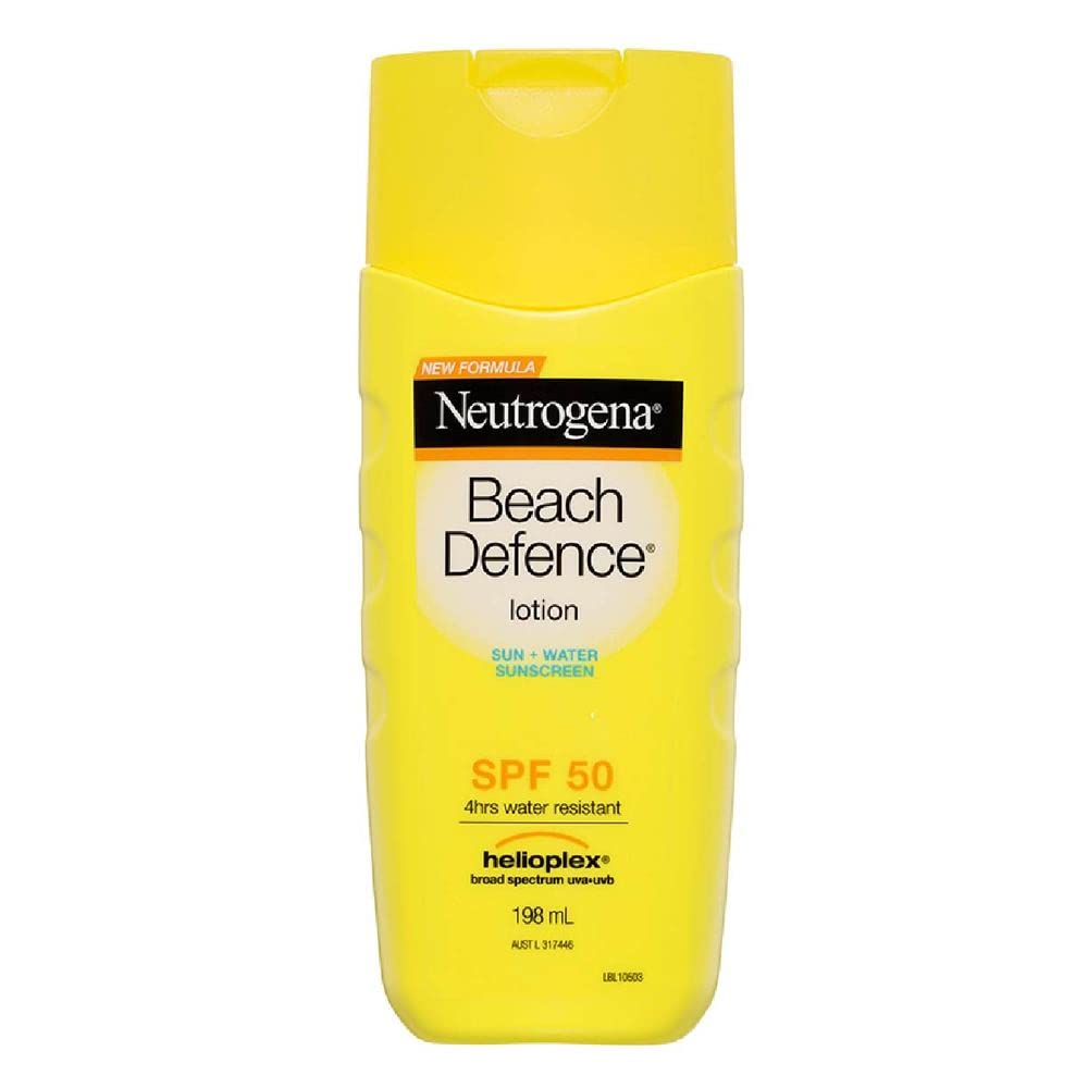 Buy now Neutrogena Sunscreen Lotion Beach Defense SPF 70, Face & Body Sunscreen, Broad Spectrum, Fast Absorbing, 6.7 Fl Oz, Water Resistant 80 Min, Oil-Free, Oxybenzone & Octinoxate Free 6.7 ounce (Pack of 1) SPF 70 at indiglob india