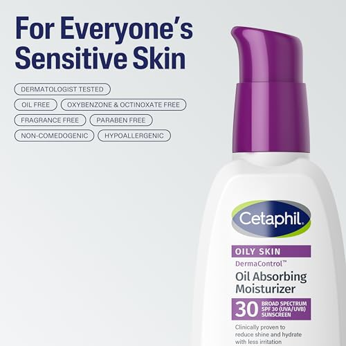 Buy now Cetaphil DermaControl Oil Absorbing Moisturizer with SPF 30, For Sensitive, Oily Skin, 4 Fl oz, Absorbs Oil, Reduces Shine, Hydrates, Protects, No Added Fragrance at indiglob india