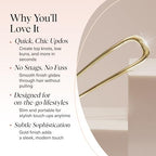 Buy now Kitsch French Hair Pins for Women â€“ Elegant & Durable Metal Hair Fork for Updos, Chignon, Bun & Twist Hairstyles, Secure Hold All Day, Comfortable Fit | Ideal Gifts for Women- Gold, 1pc at indiglob india