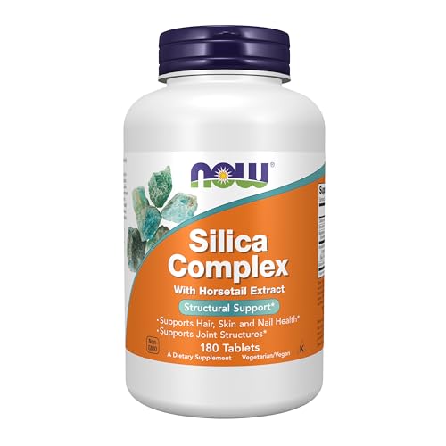 Buy now NOW Foods Supplements, Silica Complex with Horsetail Extract, Supports Hair, Skin and Nail Health*, Structural Support*, 180 Tablets at indiglob india