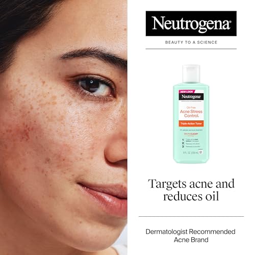 Buy now Neutrogena Acne Stress Control Oil-Free Triple-Action Face Toner, Skin Care with 2% Salicylic Acid, Acne Toner for Face with Green Tea & Cucumber Extract, Nourishing & Refreshing, 8 fl. oz at indiglob india