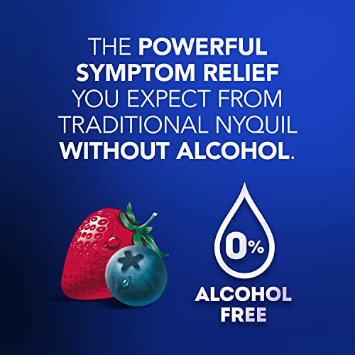 Buy now Vicks NyQuil, Alcohol Free, Cough, Cold & Flu Relief, Sore Throat, Fever & Congestion Relief, Berry, 12 Fl Oz at indiglob india