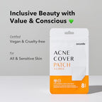 Buy now AVARELLE Acne Patches XL, Acne Cover Patch Large | Pimple Patches for Face Cheek & Nose (8 Count) | Large Hydrocolloid Acne Treatment with Tea Tree, Calendula, & Cica at indiglob india