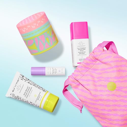Buy now Drunk Elephant Opening Night Kit - Bora Barrier Cream (50ml/1.69 fl oz), Mello Marula Cream Cleanser (60ml/2 fl oz), TLC Framboos Glycolic Night Serum (15ml/.5 oz), Ceramighty Cream (5ml/.16 fl oz) at indiglob india