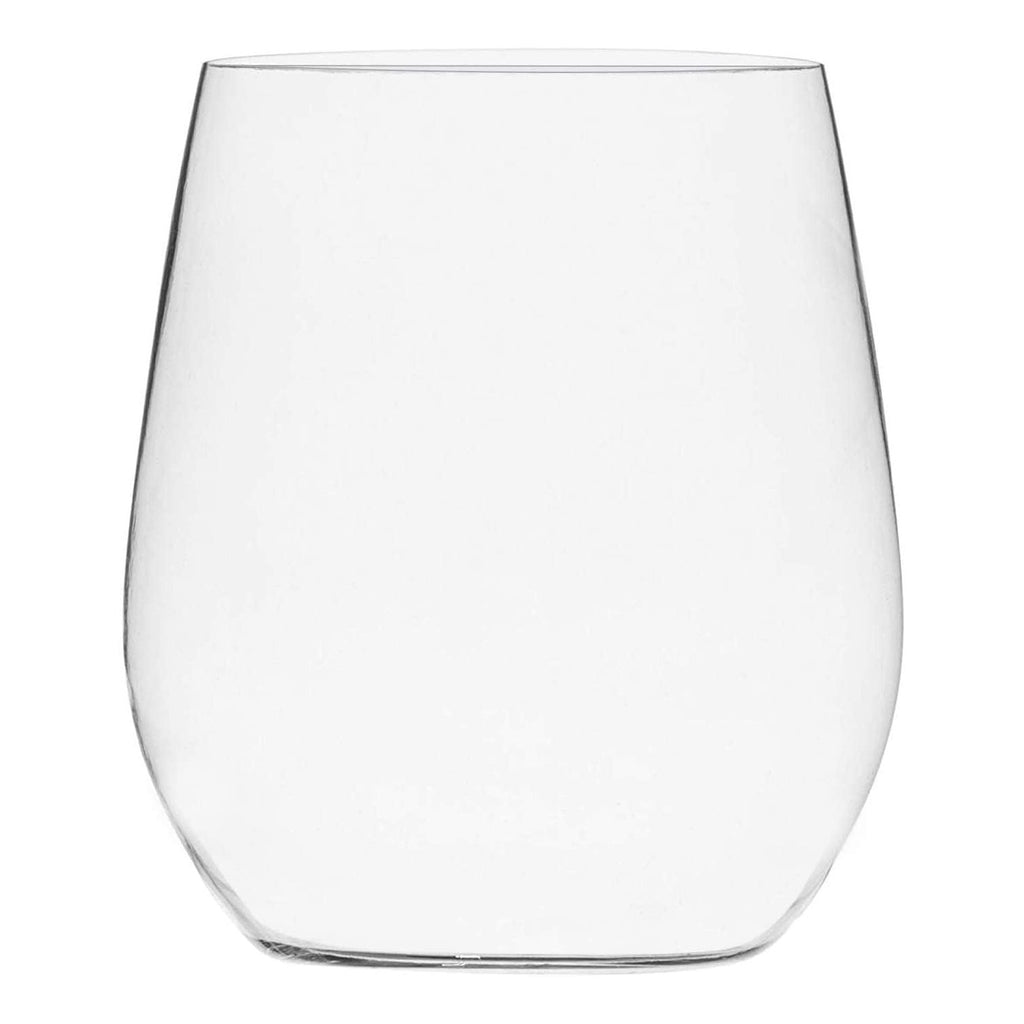 Munfix Disposable Plastic Wine Glasses, Stemless 12 oz Clear Shatterproof Cups, BPA-Free, 48 Pack
