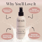 Buy now Kitsch Argan Milk Leave In Conditioner Spray â€“ Hair Detangler Spray for Curly, Wavy, Fine, Dry & Damaged Hair - Silicone-Free | Ideal Gifts for Women - 6.3oz at indiglob india