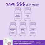 Buy now GNC Womenâ€™s 40+ Vitapak, 5-in-1 Multivitamin Pack, Healthy Hormones, Brain Health, Metabolism, Bone Strength, Edible Dietary Supplement, 30 Servings at indiglob india