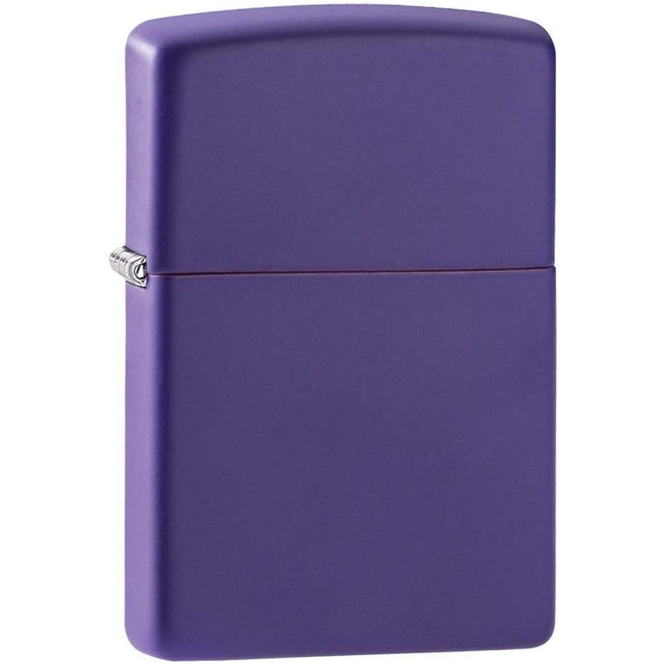 Buy now Zippo 218 Classic Black Matte Pocket Lighter Purple No Logo at indiglob india