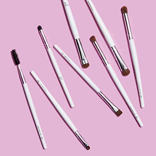 Buy now e.l.f. Small Eyeshadow Brush, Makeup Brush For Eye Contouring & Blending, Curved Design, Made With Synthetic Bristles, Vegan & Cruelty-Free at indiglob india
