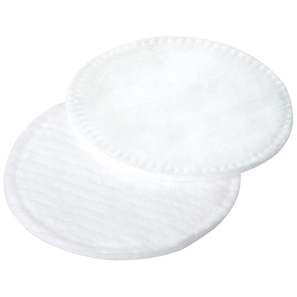 ForPro Pure & Natural Stitched Cotton Rounds for Face (400-Count), 100% Pure Cotton Makeup Remover Pads, Hypoallergenic, Lint-Free, Vegan & Cruelty-Free, Pack of 4-100 Cotton Pads