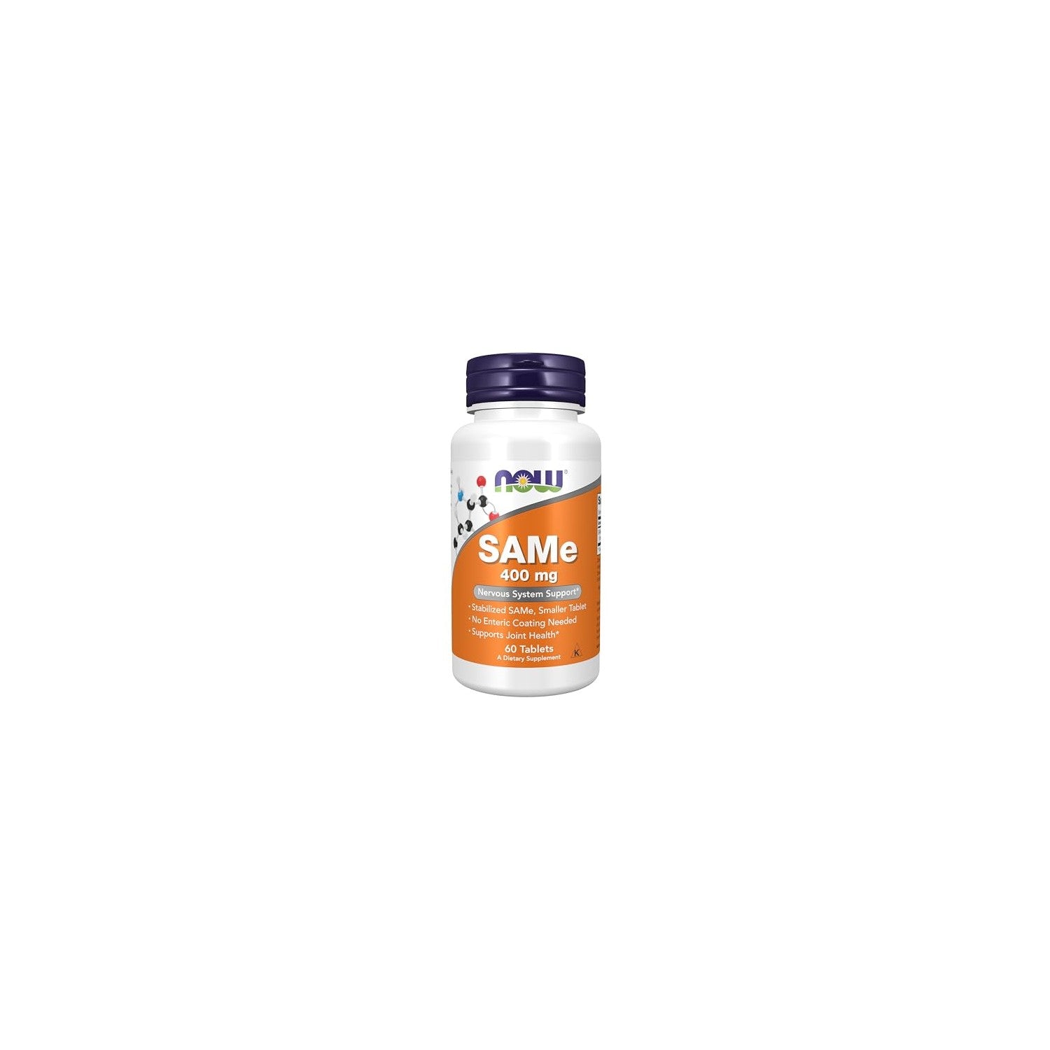 Buy now NOW Foods Supplements, SAMe (S-Adenosyl-L-Methionine) 400 mg, Nervous System Support*, 60 Tablets at indiglob india
