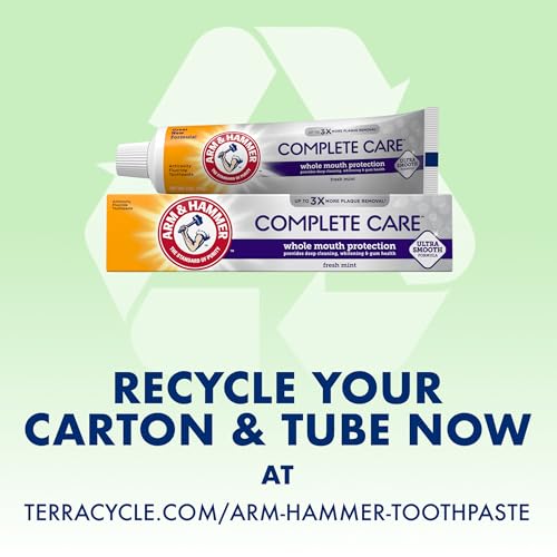 Buy now ARM & Hammer Complete Care Toothpaste, Teeth Whitening Toothpaste with Baking Soda, Fluoride, Whole Mouth Protection, Fresh Mint Flavor, 6.0 oz (Pack of 4) at indiglob india