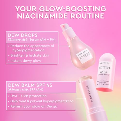 Buy now Glow Recipe Face Sunscreen Stick SPF 45 - Travel Size Roll On Korean Sunscreen with Hydrating Hyaluronic Acid & Niacinamide for a Dewy Glow - No White Cast (.58oz) at indiglob india