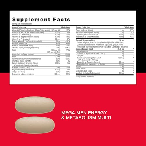 Buy now GNC Mega Men Energy and Metabolism Vitapak Program, Convenient, Complete Nutrition, 5 Products in 1 Packet, Calorie Burn, Thermogenic, 300mg Caffeine, 30 Daily Packs at indiglob india