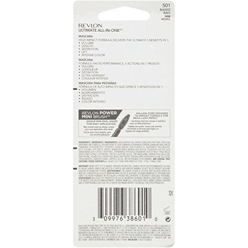 Buy now Revlon Mascara, All-in-One Eye Makeup, Volumizing & Lifting Mascara, No Clump, Smudge Proof, Flake Proof, 501 Blackest Black, 0.28 Fl Oz at indiglob india