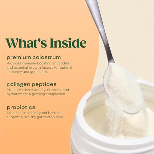 Buy now Bloom Nutrition Bovine Colostrum Powder for Gut Health, Immune Support, Hair Growth & Beauty Supplement, Gluten Free, Sugar Free | Orange Cream, 25 Servings at indiglob india