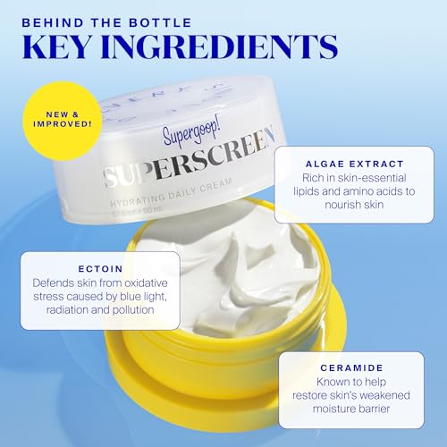 Buy now Supergoop! Superscreen - 1.7 fl oz - SPF 40 PA+++ Hydrating Daily Moisturizer Sunscreen - Protection from UV Rays + Helps Filter Pollution & Blue Light at indiglob india