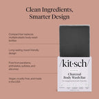 Buy now Kitsch Charcoal Soap Body Wash Bar â€“ Detoxifying Bar Soap with Activated Charcoal â€“ Gently Removes Excess Oil & Impurities, Clears Pores, Firms & Moisturizes Skin â€“ Made in USA - 4 oz at indiglob india