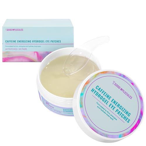Buy now Good Molecules Caffeine Energizing Hydrogel Eye Patches - Eye Mask with Hyaluronic Acid Hydrate and Reduce Puffiness - Pack of 30, Skincare for Face at indiglob india