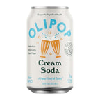 Buy now OLIPOP Prebiotic Soda Pop, Cream Soda, Prebiotics, Botanicals, Plant Fiber, 12 fl oz (4 Cans) at indiglob india