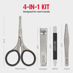 Buy now Revlon Men's Grooming Kit, 5-Piece Travel Essentials Set, Includes Nail Clippers, Scissors, File, Tweezers and Carrying Case, Stainless Steel, 1 count at indiglob india