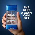 Buy now Gillette Antiperspirant and Deodorant for Men, 72hr Sweat & Odor Protection, Long Lasting Freshness, Anti-White Mark Technology, Clear Gel, Arctic Ice Scent, 3.8 oz (Pack of 3) at indiglob india