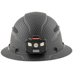 Buy now Klein Tools 60347 Hard Hat, Vented Full Brim, Class C, Premium KARBN Pattern, Rechargeable Lamp, Padded Sweat-Wicking Sweatband, Top Pad at indiglob india