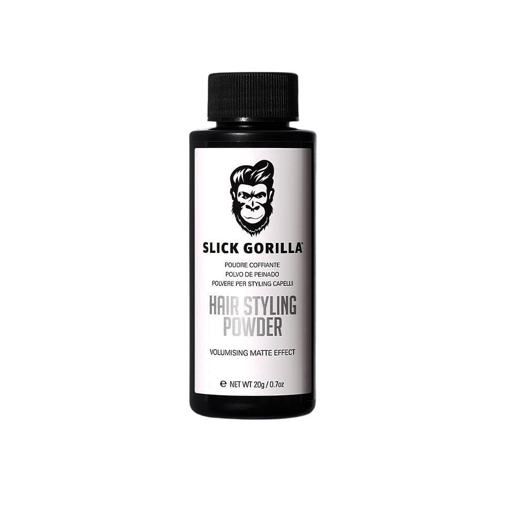 Slick Gorilla Hair Styling Powder for Men, Texture Powder 0.70 oz (20g) | Matte texturizing powder for volume, root lift, no shine and lightweight hold