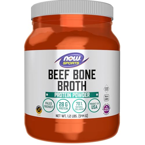 Buy now NOW Foods Sports Nutrition, Beef Bone Broth Powder made with Premium-Quality Beef Bone Extract , 1.2-Pound at indiglob india