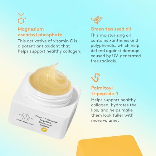 Buy now Drunk Elephant Plump-C Tripeptide Lippe Mask- 20 g/ 0.7oz - Clean Clinical Skincare - Cruelty-Free- Free of Essential Oils, Silicones, and Fragrance at indiglob india
