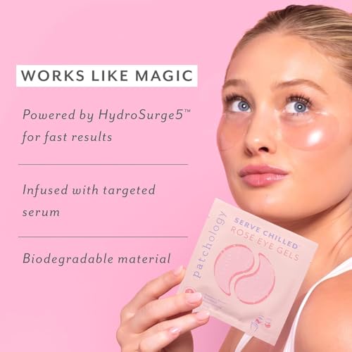 Buy now Patchology Serve Chilled RosÃ© Hydrating Under Eye Patches â€“ Hyaluronic Acid & Antioxidant-Infused Eye Masks to Reduce Dark Circles, Puffiness & Fine Lines - Ideal Skincare Essentials (5 Pairs) at indiglob india