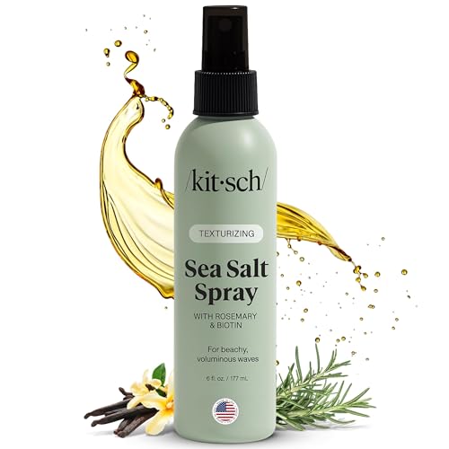 Buy now Kitsch Sea Salt Spray for Men and Women | Hair Spray with Rosemary, Biotin, Magnesium â€“ Hair Texturizer for Natural Curls and Beach Waves | Ideal Gifts for Women, 177 mL at indiglob india