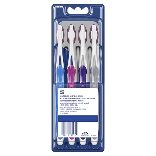 Buy now Oral-B 3D White Deep Stain Remover toothbrushes, 4 Count Toothbrush Soft, Removes 90% of Surface Stains, whitens Teeth, deep Reach, removes Plaque and Stains Tooth Brush at indiglob india